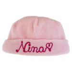 Cappello in pile per bambino personalizzato con nome ricamato, Ricami Veronica