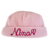 Cappello in pile per bambino personalizzato con nome ricamato, Ricami Veronica