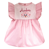 Vestito pappa personalizzato, dettaglio del ricamo, Ricami Veronica