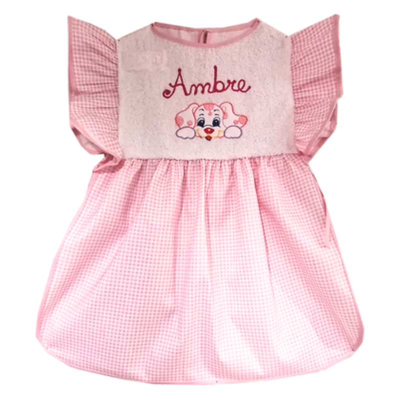 Vestito pappa personalizzato, dettaglio del ricamo, Ricami Veronica