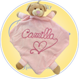 Doudou personalizzato, dettaglio del ricamo, Ricami Veronica