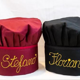 Cappello da chef colorato personalizzato con nome ricamato, Ricami Veronica