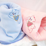Coperta culla in pile, dettaglio del ricamo, Ricami Veronica