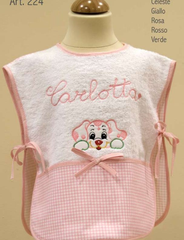 Vestito Simona con fiocco ricamato con il nome, Ricami Veronica