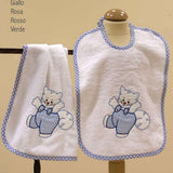 Set asilo 2 pezzi ricamato con il nome del bambino, Ricami Veronica
