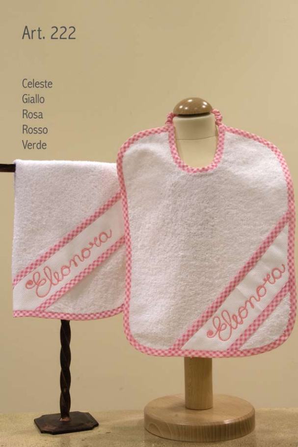Set asilo Anna 2 pezzi personalizzato con nome ricamato, Ricami Veronica